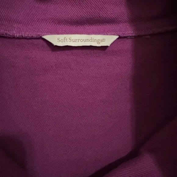 Soft Surroundings Port Royale Tunic Sweatshirt in fuchsia pink size M-L - Picture 4 of 9